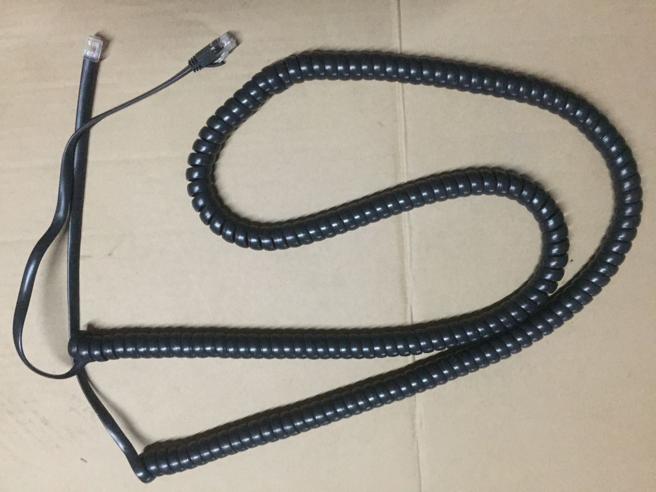 Pure copper six-core flat spring wire 6-core multi-strand walkie-talkie siren cable 6P6C RJ11 black - Taobao