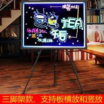 Newbinled luminous blackboard 60 80 fluorescent board can be suspended blackboard vertical advertising board Large board store promotion board