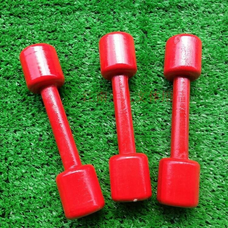 Children's toys Wooden dumbbells Toddler dumbbells Dance props Wooden color dumbbells Wooden kindergarten dumbbells