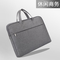  Briefcase mens canvas simple A4 file bag Business portable office bag Large capacity multi-layer conference bag information bag