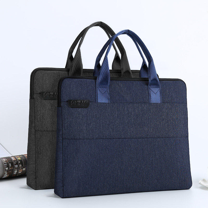 Briefing male A4 handbag simple canvas file computer package multi - layer information package female business office bag