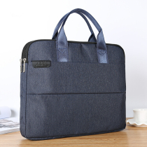  Angte briefcase male canvas business portable A4 file bag female simple office bag large capacity multi-layer computer bag