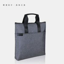  Tote bag mens briefcase sturdy small file bag simple gray office conference bag Canvas mens and womens business bag
