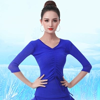 BB6D038 Mid -Sleeve Top Treasure Blue