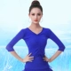 BB6D038 Mid -Sleeve Top Treasure Blue