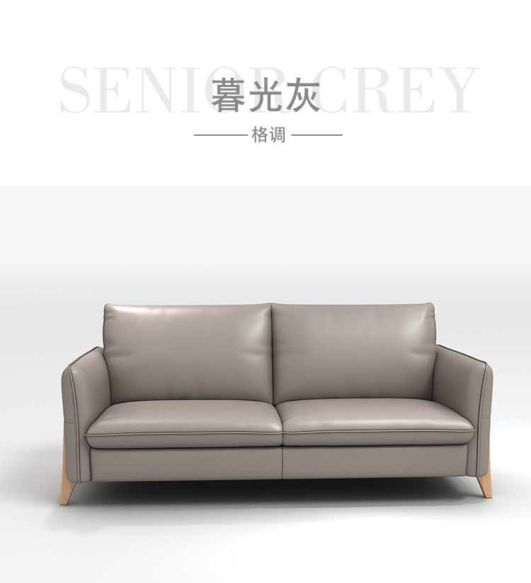 Nordic sofa da ba-bit lớp header của da phòng khách đơn hoặc kép sofa da căn hộ nhỏ giải trí hiện đại tối giản - Ghế sô pha sofa cao cấp nhập khẩu