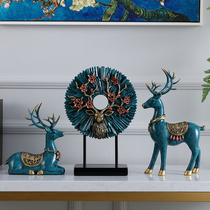 European creative lucky elk home living room coffee table porch TV cabinet ornaments sample room decorations special sale