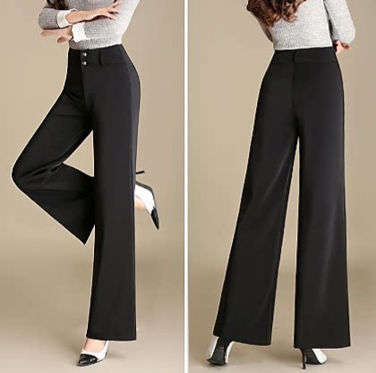 Women's elastic non-stretch dance pants Latin dance pants hip trousers modern dance square dance social dance wide pants