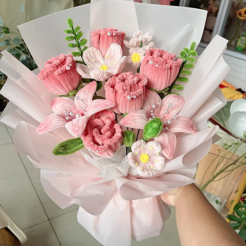 Mother's Day 520 Gift for Girlfriend or Best Friend, Twist Stick Bouquet, Handmade DIY Material Kit, Finished Large Bouquet of Roses Mother's Day 520 Gift for Girlfriend or Best Friend, Twist Stick Bouquet, Handmade DIY Material Kit, Finished Large Bouquet of Roses
