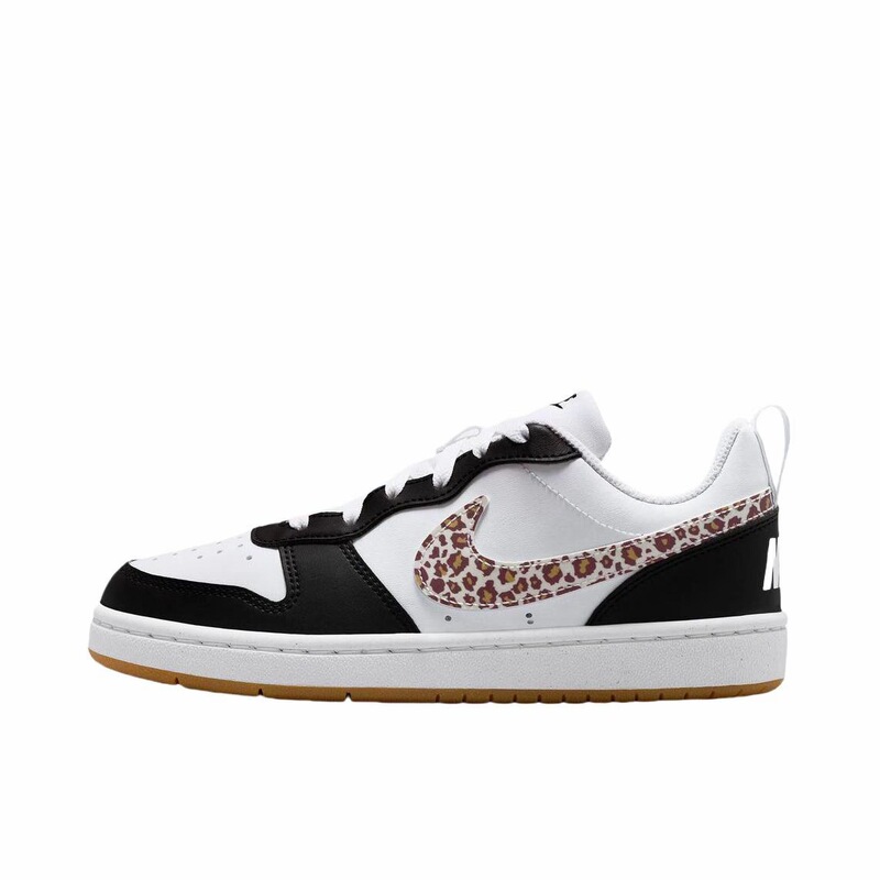 Nikecourt Borough Comfortable Fit Gs Leopard Print Campus Style Low-Top Sneakers Ir0566-001