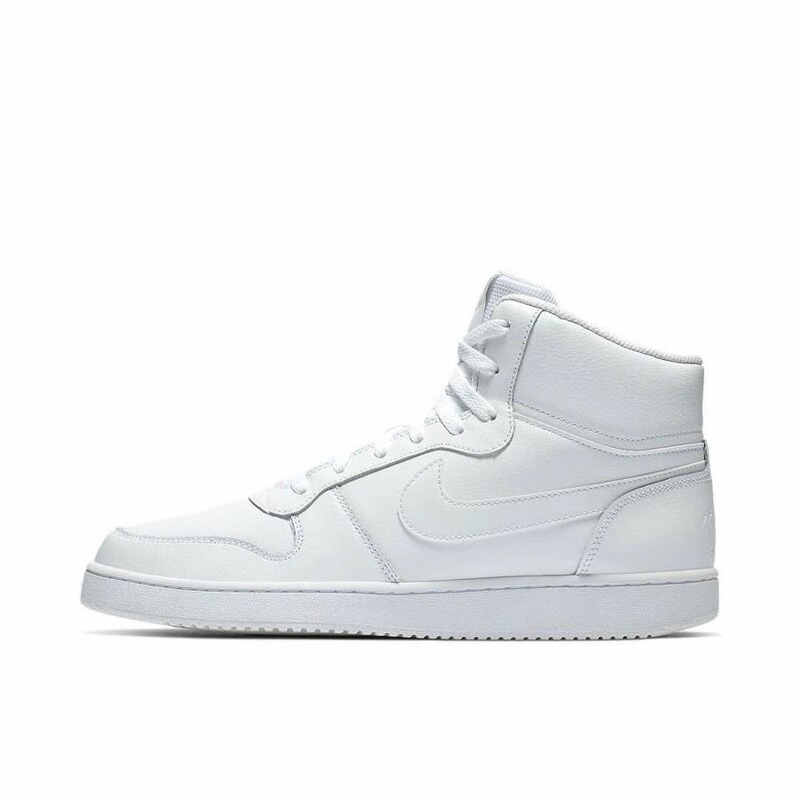 Nike Ebernon Mid Street Style Mid-Top Sneakers for Men Pure White Aq1773-100 Nike Ebernon Mid Street Style Mid-Top Sneakers for Men Pure White Aq1773-100