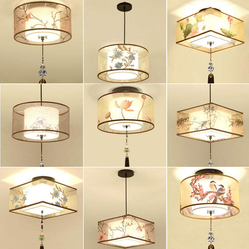 New Chinese-style small chandeliers single-head corridor walkway lights porch balcony lights modern minimalist dining room creative personality lamps