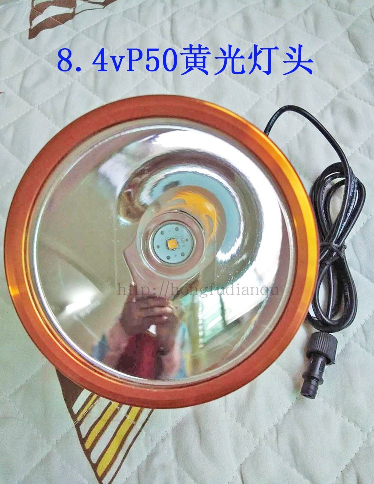 P50P70 mới điểm sáng chói chiếu sáng ngoài trời tầm xa Đèn LED gắn trên đầu 8.4V đêm săn ánh sáng vàng trắng đèn pin comet