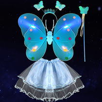 Little Girl Stockings Butterfly Wing Angel Four Piece Suit C