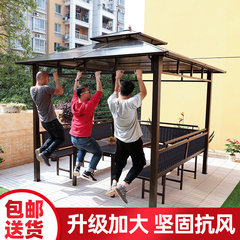 Outdoor awning four-corner pavilion tent courtyard garden terrace outdoor leisure pergola awning awning