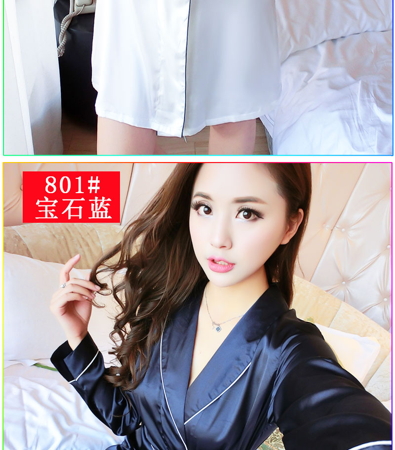 Đồ ngủ nữ gợi cảm mùa xuân và mùa thu dài tay lụa đêm mùa hè mỏng phần nhà dịch vụ đầm suông đẹp