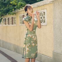 Silk new cheongsam 2021 new modified dress young girl Chinese style high-end temperament female