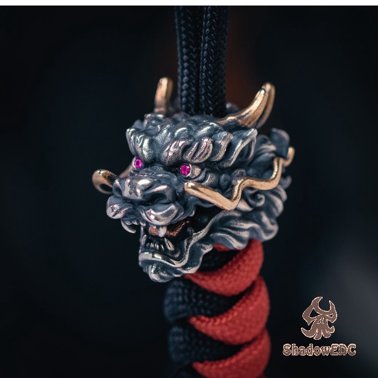 Original K Department version Dragon King Knife Pendant Handmade Gem S925 Pure Silver Pendant Color Car Key Button Pendant Pendant