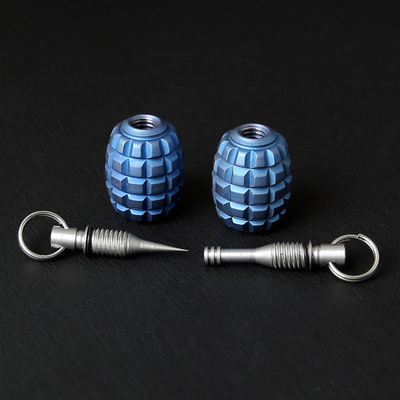 Titanium alloy mine knife pendant V pendants Pendant Treasure pearl Ear Spoon Fruit Sign Outdoor Tourist Carry-on toothpick hanging clasp