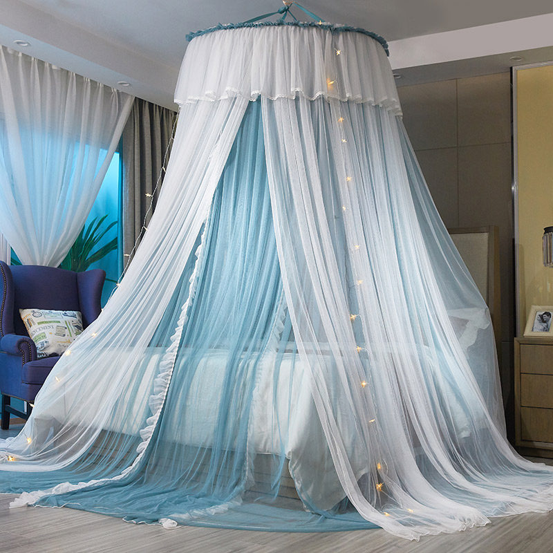 Princess Wind Home Dome Ceiling Mosquito Net Girls Bed Mantle Hanging free of installation 1 5m bed 1 8m Floor tent