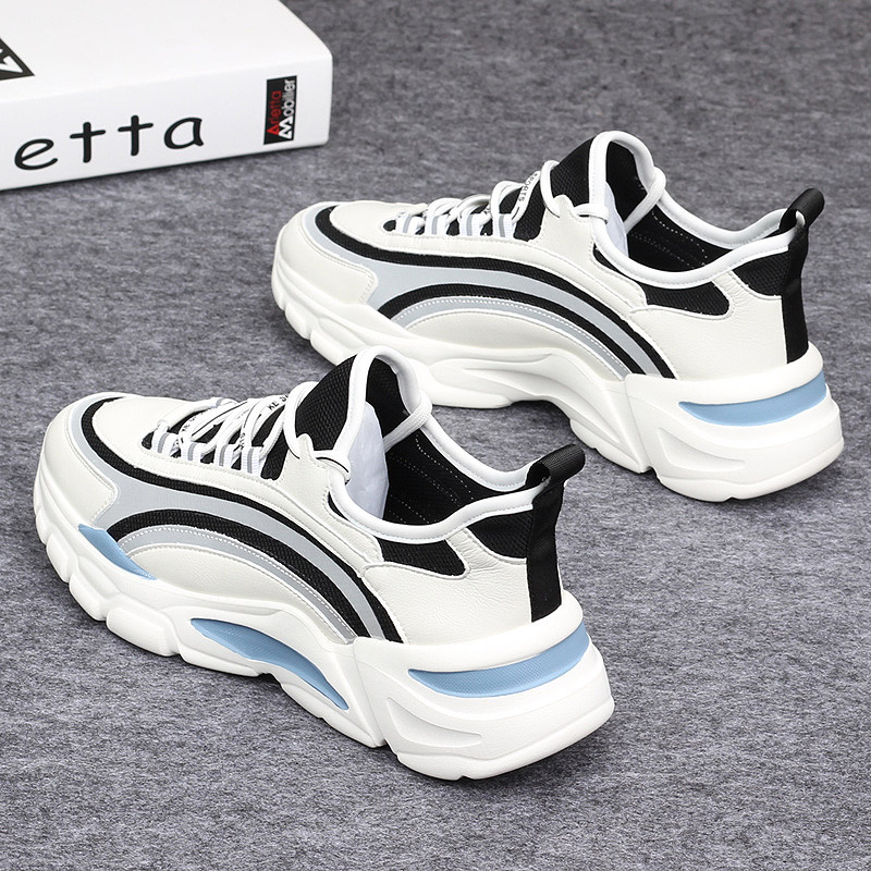 Hong Kong star same Supreme men's shoes trend mesh breathable casual shoes lightweight thick-soled running shoes