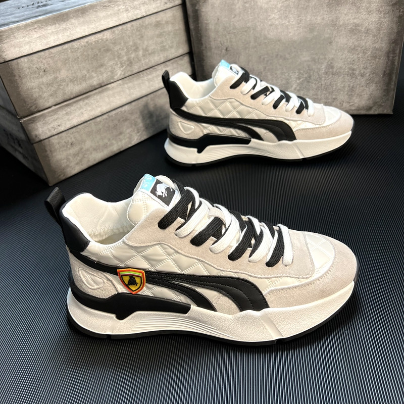 Hong Kong's same Supreme men's shoes winter plus suede casual board shoes thick bottom heightening older daddy shoe tides