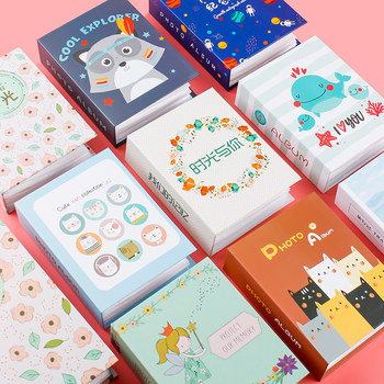 Photo Album Family Edition Insert-Type Large Capacity 6inch Children's Baby Growth Memory Album 5inch Kindergarten Graduation Photo Storage Album Photo Album 6inch Large Collection Star Card Album Photo Album Polaroid