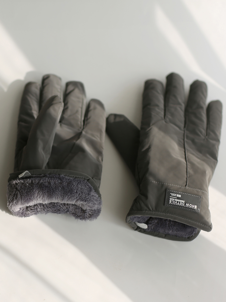 Outdoor wind cold resistant plush and thick insulation gloves for men's winter cycling waterproof 2022 new five_voghion.com