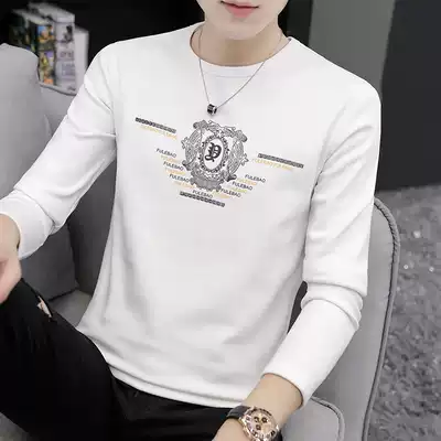 Long sleeve T-shirt men's thin Korean fashion base shirt men's sweater spring and autumn Joker slim round neck sweater tide