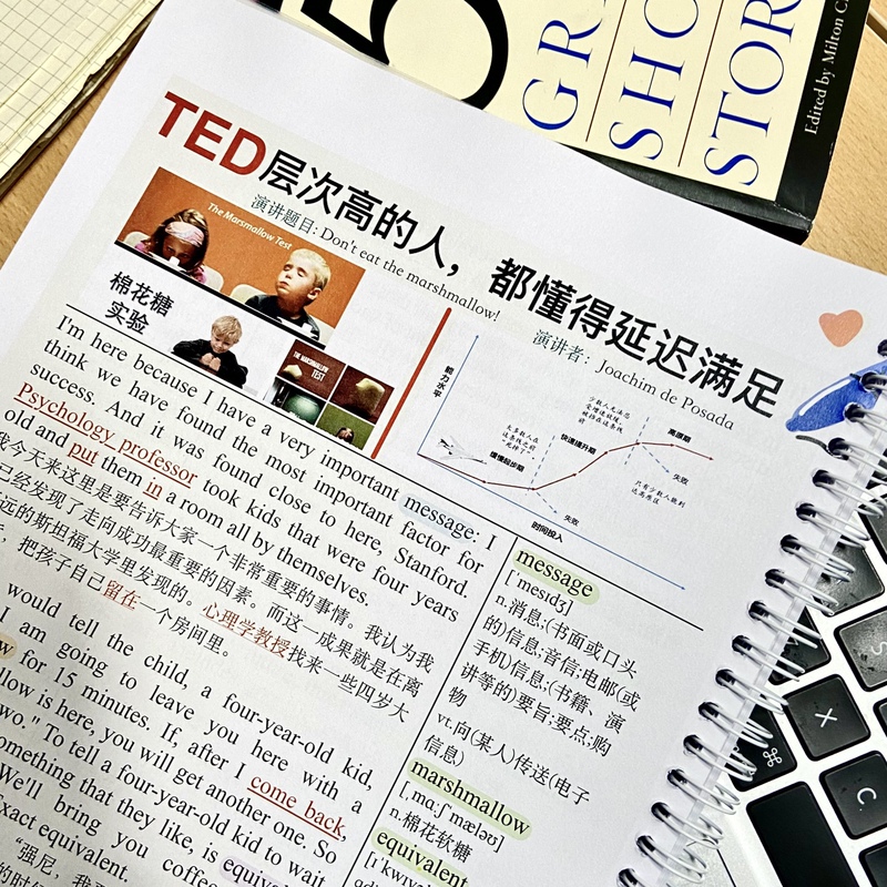 [New Edition of Ted English Selected Speeches] Beautifully Laid-Out Text for Vocabulary Practice and Grammar Improvement for English Exams and Oral Exams