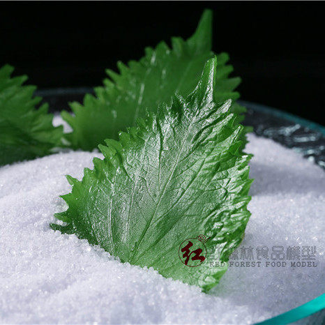 Red forest simulation sashimi leaf big leaf simulation perilla leaf simulation lemon slice fake lemon slice simulation sashimi accessories