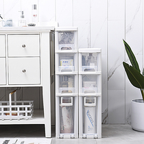 17CM bathroom gap storage cabinet kitchen gap floor drawer type storage rack plastic bathroom seam cabinet narrow