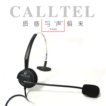 CALLTEL T400 head-mounted telephone headset Customer service headset Call center office direct connection single-ear RJ09 crystal head(suitable for IP phone calls