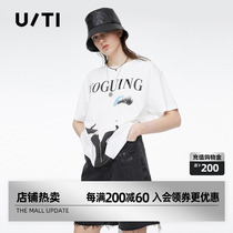 uti Fashion Spring New Pants Lax Trouser Shorts Black Letter Printed Leisure Pants Womens Clothes