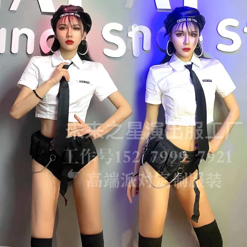 Nightclub Bar Casual Sports Hip Hop Style Jazz Dance Lead Dance Suit Dsgogo Women's Group Uniform Suit