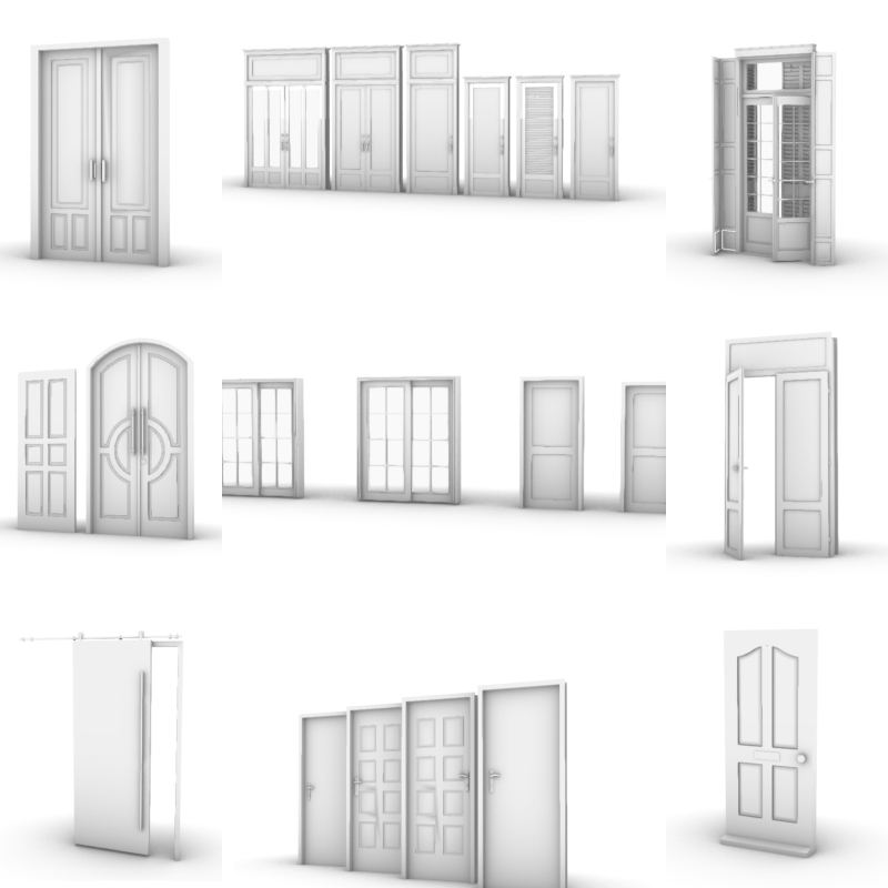 Door 03 Decoration, Large Doors and Windows, Double Doors, Bathroom, Bedroom/Rhino Model Material Source File Door 03 Decoration, Large Doors and Windows, Double Doors, Bathroom, Bedroom/Rhino Model Material Source File