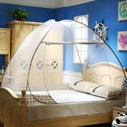 Cửa lưới chống muỗi yurt miễn phí lắp đặt khóa kéo gấp đôi cửa đơn 1,2 m 1,5 m / 1,8 m giường lưới ma thuật