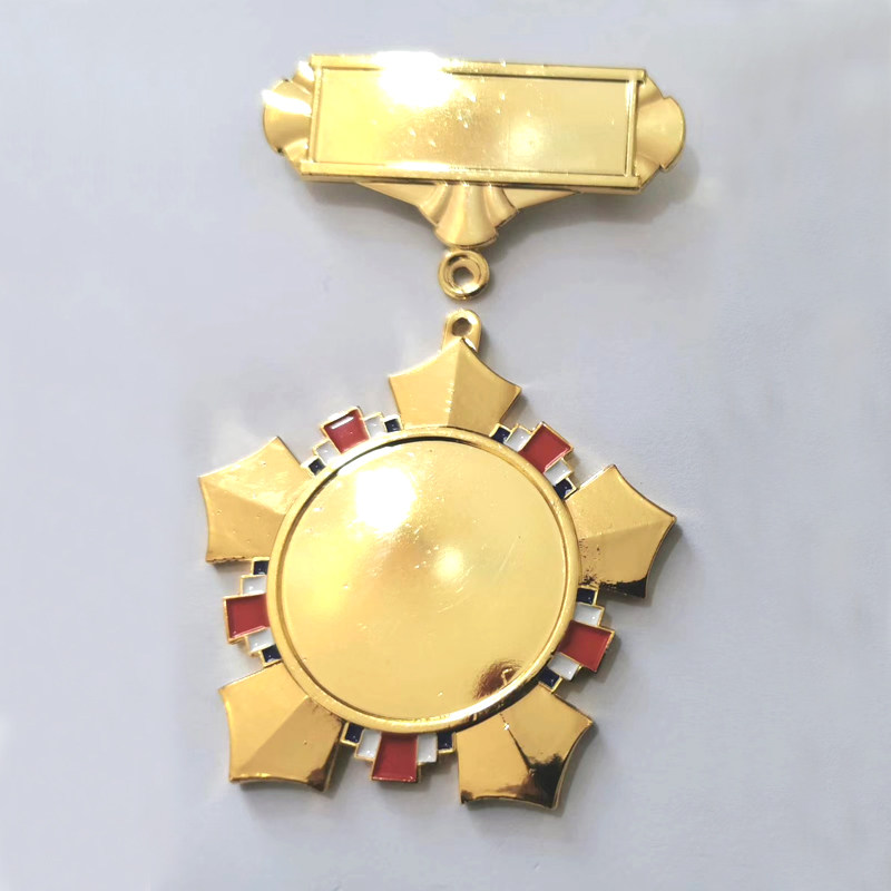 New zinc-aluminum alloy medal custom gold foil blank general medal medal custom metal honor grade medal