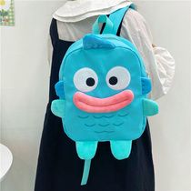 Cute Cartoon Cartoon Large Capacity 100 Hitch Clown Fish Mess Up Ugly Cute Double Shoulder Bag Middle School Students Backpack