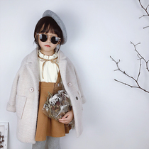 Girls mink velvet coat autumn style thick childrens clothing 2020 new woolen winter childrens woolen coat women
