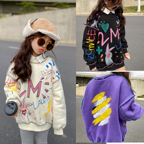 Girls sweatshirt winter Korean version of tide 2020 new foreign style hot autumn and winter big boy girl coat