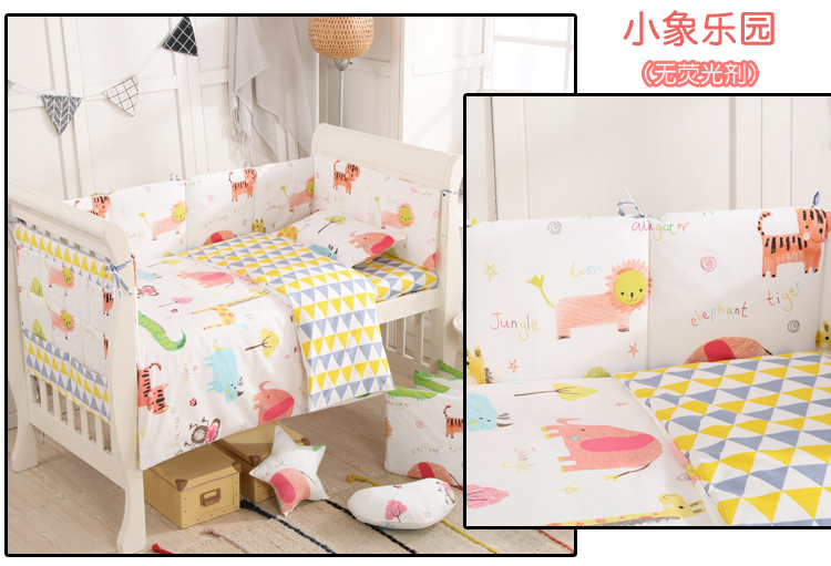 Giường cũi tùy chỉnh xung quanh bông trẻ sơ sinh chống va chạm hàng rào giường cho bé có thể tháo rời bốn hoặc sáu bộ - Túi ngủ / Mat / Gối / Ded stuff khăn choàng bé