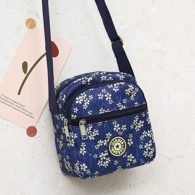 New spring bag fabric crossbody bag coin purse mini crossbody bag women's mobile phone bag three-pull small handbag women's bag