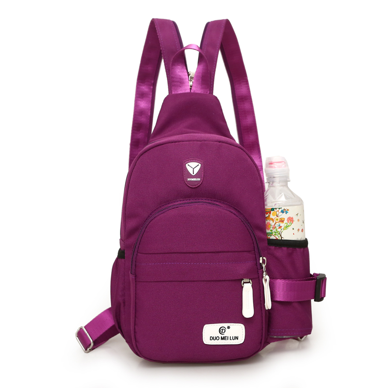 Chest Bag Women Multifunction Single Shoulder Diagonal Satchel Korean version Canvas Nylon Fashion Casual Travel Mini Double Shoulder Bag