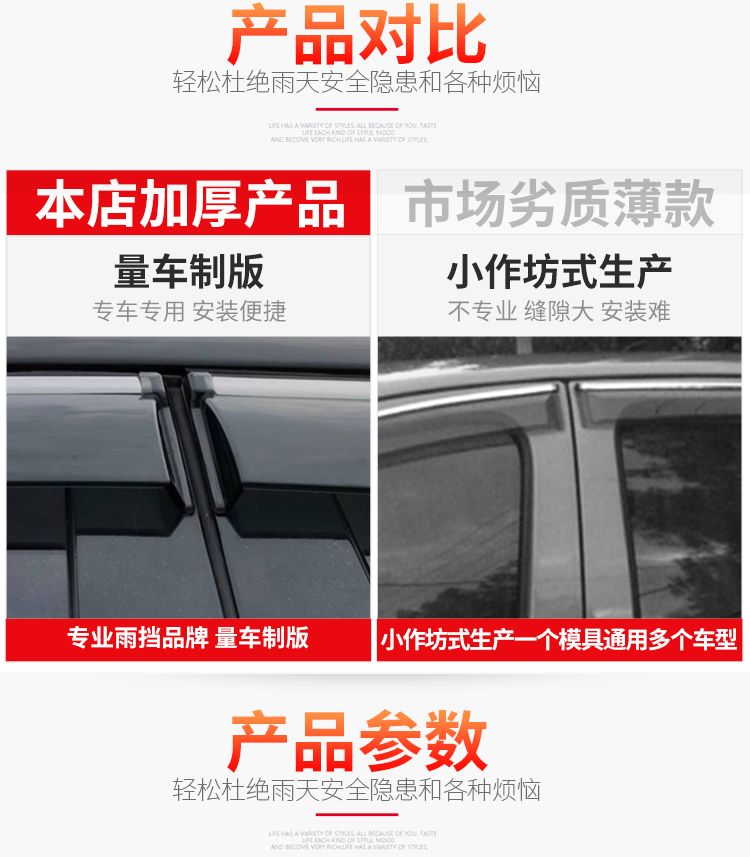 Áp dụng cho Dongfeng Nissan Converse Sunny Rainshield Window Rain Lông mày Đặc biệt trang bị phụ kiện Xe mưa Dải - Sửa đổi ô tô