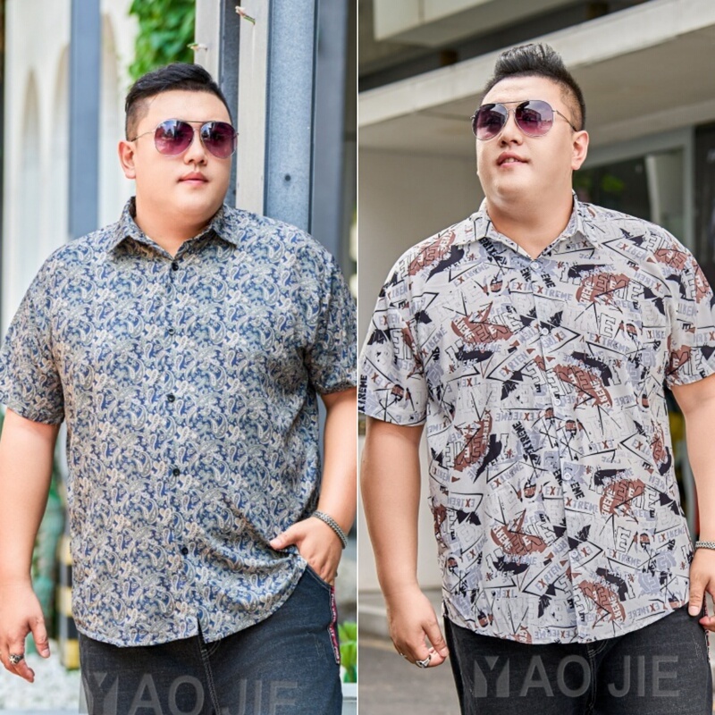 Breathable Ice Silk Short-Sleeved Shirt for Men, Summer Thin Quick-Drying Air-Conditioned Shirt, Mesh Sun Protection, Extra Large Size Shirt for Fat Men