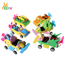 Kindergarten Handcrafted Small Car Making Diy Material EVA Solid Assembled Car Children Handmade Puzzle Toys