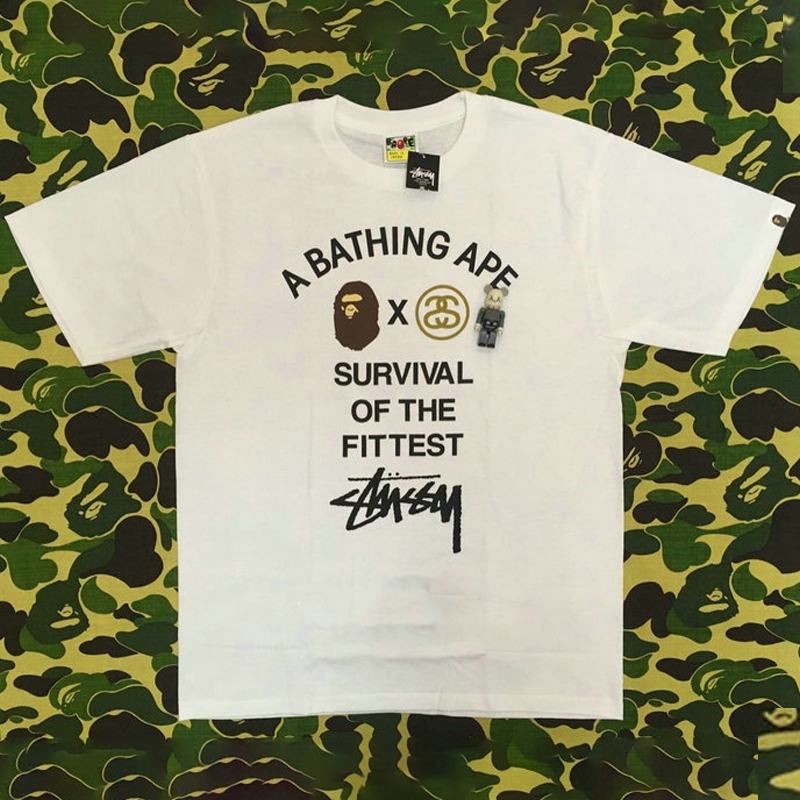 BAPE STUSSY联名T恤衫 BAPE STUSSY联名T恤衫