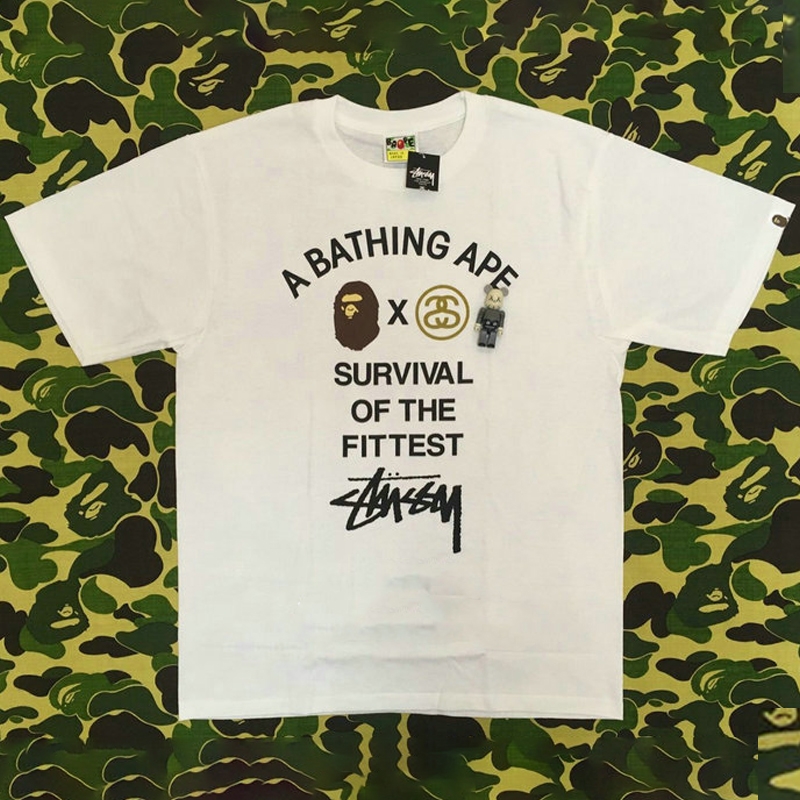 BAPE STUSSY联名T恤衫