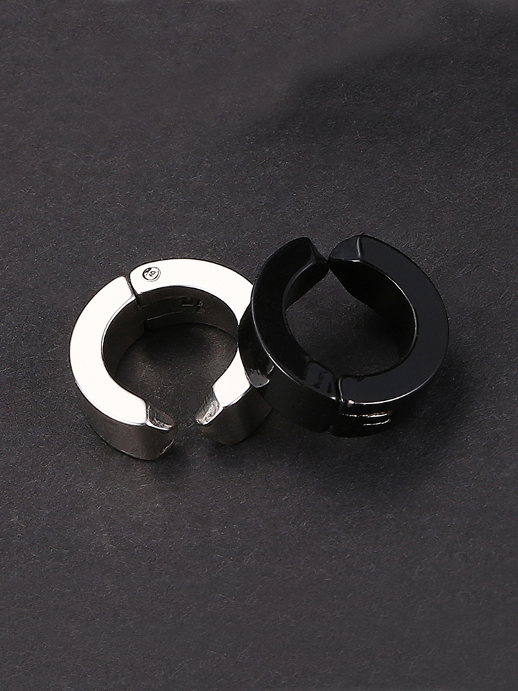 Male and female without ear clip ear clip clip Korean version ear accessories clip earrings black eardrop ear button Fashion brief